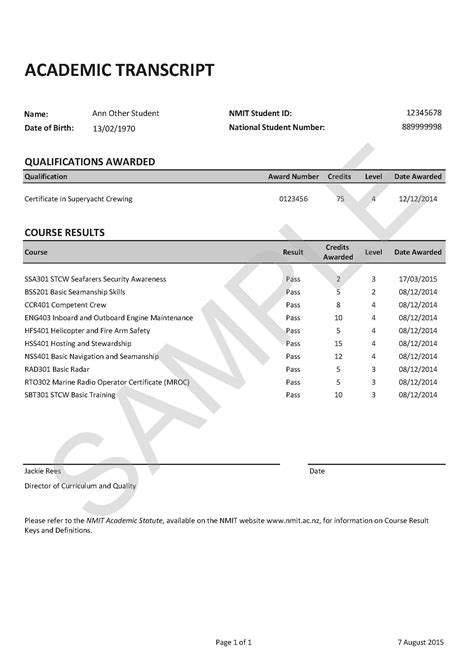 certified copy of transcript.